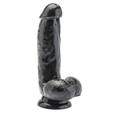 Dildo z jądrami przyssawka realistyczny penis 15cm